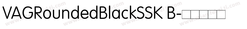 VAGRoundedBlackSSK B字体转换